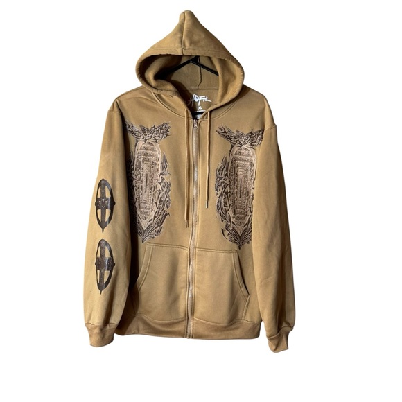 Utopia Travis Scott Hoodie Jacket XL Gods Country Full Zip Grunge Streetwear Emo - Picture 1 of 6